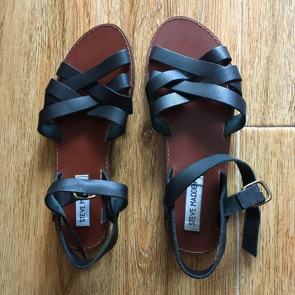 Steve Madden Black Sandals